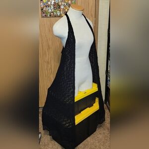 NWT Black Sweater With Lace Trim